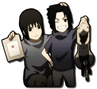 🎧 anime, postacie, kot, rysunek telegram sticker