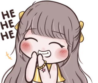 😁 HE
HE
HE น่ารัก, หัวเราะ, ผู้หญิง, จิบิ, อนิเมะ, ร่าเริง telegram sticker