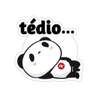 😑 tédio... パンダ, 退屈, かわいい, アニメ, 動物, リラックス, 悲しい telegram sticker