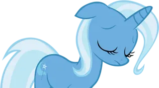 😔 Pony, Cartoon, Blau, Magisch, Einhorn telegram sticker