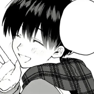 ❄️ 애니메이션, 만화, 소년, 미소, 일러스트 telegram sticker