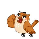 🤬 burung, kartun, marah, hewan, imut, cokelat telegram sticker