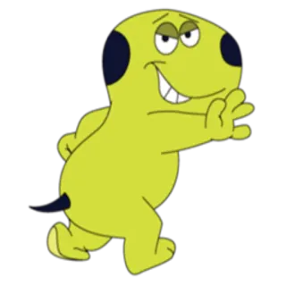 ✋ Chien dessin animé, Chien vert, Chien qui marche, Personnage de dessin animé, Chien, Animal whatsapp sticker