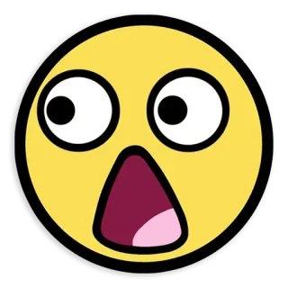 😱 emoticon, scioccato, sorpresa, giallo, emoji, meme telegram sticker