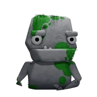 🤦‍♂️ monstruo, piedra, musgo, personaje, fantasía, dibujo animado, criatura whatsapp sticker