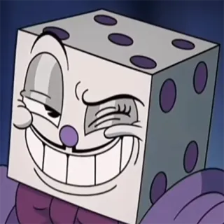 😉 King Dice Cuphead Cartoon, Würfel, Figur, Cuphead, King Dice telegram sticker