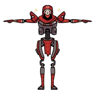 😐 Revenant Apex Legends Apex Legends, Revenant, Robot, Jeu vidéo, Personnage, Rouge, Combat, Pose en T telegram sticker