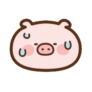 ⭐️ maiale, animale, carino, cartone animato, adesivo telegram sticker