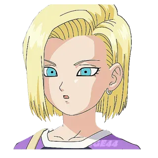 😯 Android 18 Dragon Ball Anime, Android 18, Dragon Ball, Pirang, Karakter whatsapp sticker
