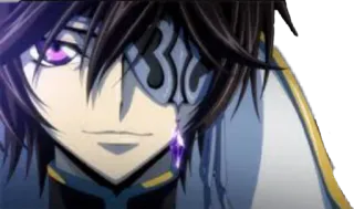😏 Lelouch Lamperouge Code Geass anime, character, mask, lelouch, code geass, anime character telegram sticker