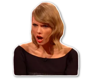 😡 Taylor Swift Pop star, Chanteuse, Célébrité, Femme, blonde, surprise telegram sticker