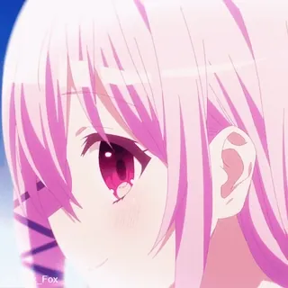 😊 anime, tóc hồng, manga, cô gái, hoạt hình, nhân vật whatsapp sticker