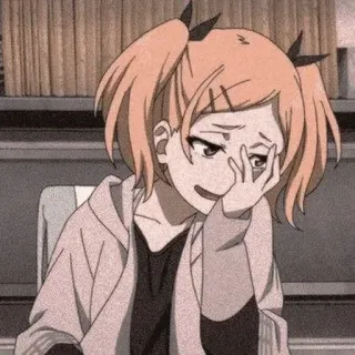 🥱 Anime, Mädchen, Traurig, Verärgert, Cartoon, Charakter telegram sticker