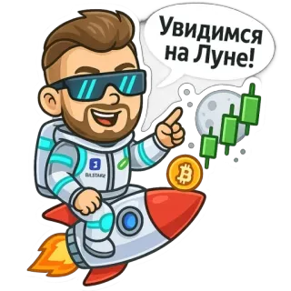 💫 Увидимся на Луне! cripto, luna, cohete, bitcoin, trading, finanzas telegram sticker