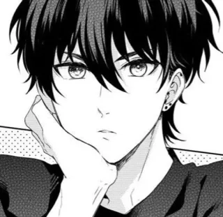 🤨 anime, manga, portrait, man, cute, person telegram sticker
