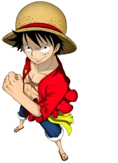 😏 Luffy One Piece 애니메이션, 만화, 루피, 원피스, 해적, 밀짚모자 telegram sticker