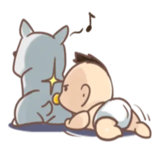 🤢 bebé, dibujos animados, animal, perro, pegatina, lindo whatsapp sticker