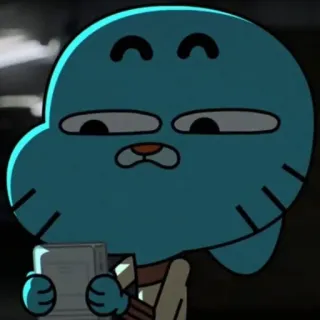 🧐 Gumball Watterson The Amazing World of Gumball kartun, kucing, permen karet, animasi, biru telegram sticker