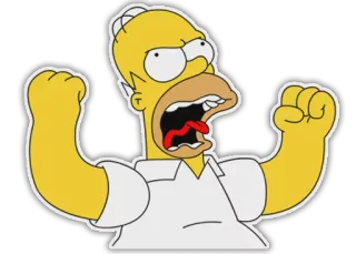 😡 Homer Simpson The Simpsons Homer, Simpson, cartoon, angry, yelling, character telegram sticker