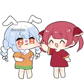 ❤️ @HAWKS Anime, Carino, Coniglio, Cartone animato, Kawaii whatsapp sticker
