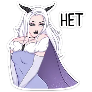 👎 HET Anime, Demon, Meisje, Hoorns, Personage telegram sticker