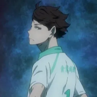 🦉 Tooru Oikawa Haikyuu!! Аниме, Haikyuu, Тоору Ойкава, Ойкава, Волейбол telegram sticker