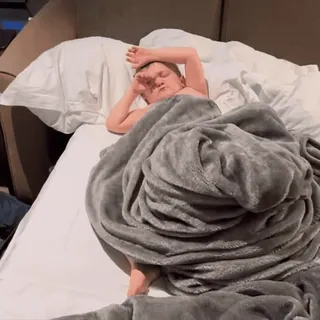 🛌 child, sleeping, bed, blanket, sleep, boy telegram sticker