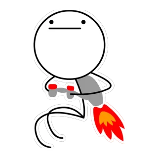 🚀 sticker, dessin animé, fusée, gamer, manette telegram sticker