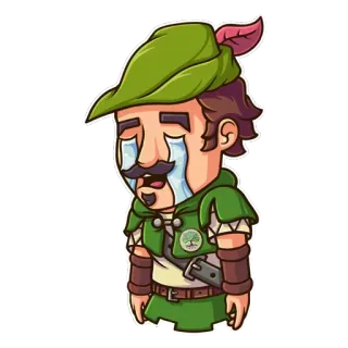 😩 chorando, triste, medieval, personagem, adesivo telegram sticker