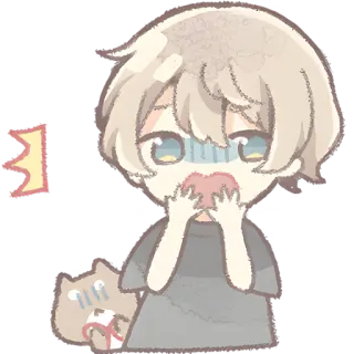 😱 การ์ตูน, อนิเมะ, น่ารัก, จิบิ, ตกใจ, หัวใจ, อารมณ์, หมา telegram sticker