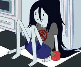 🍓 Marceline Adventure Time 卡通, 动画, 吸血鬼, 玛瑟琳, 探险活宝 telegram sticker