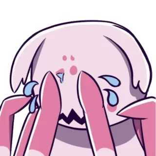 😭 spider, crying, sad, emotion, cartoon, pink, tears telegram sticker
