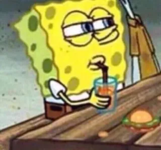 🌟 Spongebob Spongebob, Cartoon, Drankje, Sarcastisch, Burger telegram sticker