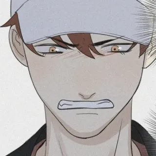 🎞 enojado, frustrado, molesto, anime, manga, expresión, dibujo animado telegram sticker