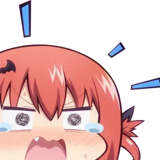😭 Satania Anime, Cartone animato, Satania, Scioccata, Arrabbiata, Ragazza Anime telegram sticker