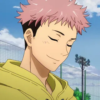🕸 Yuji Itadori Jujutsu Kaisen anime, character, fanart, manga, jujutsu kaisen, yuji itadori telegram sticker
