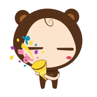 👏 Vessel święto, impreza, konfetti, postać, słodki telegram sticker