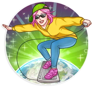 Internet Addiction telegram stickers
