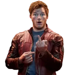 🖕 Star-Lord Guardians of the Galaxy star-lord, dedo do meio, ofensivo, marvel, guardiões da galáxia, chris pratt telegram sticker