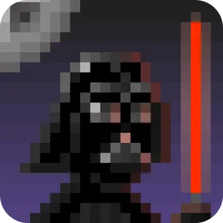 🟥 Darth Vader Star Wars darth vader, star wars, spada laser, signore sith, pixel art, space opera telegram sticker