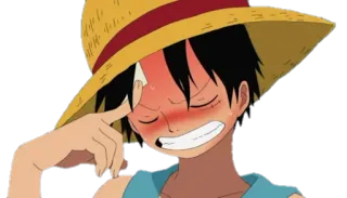 🤔 Monkey D. Luffy One Piece anime, Monkey D. Luffy, One Piece, hoạt hình, nhân vật whatsapp sticker