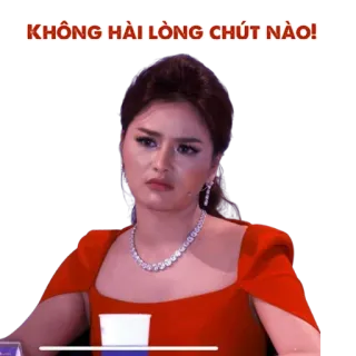 😔 KHÔNG HÀI LÒNG CHÚT NÀO! expressão, mulher, insatisfeita, frustrada, irritada, vietnamita whatsapp sticker