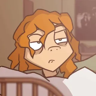 🤕 Cartoon, Slaperig, Moe, Ochtend, Bed telegram sticker