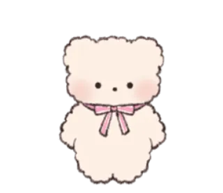 🦴 ours, mignon, kawaii, dessin animé, animal, autocollant whatsapp sticker