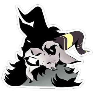 😡 demone, animale, corna, oscuro, adesivo telegram sticker