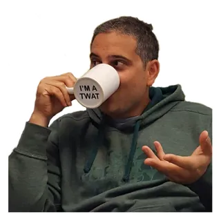 🤔 I'M A TWAT insulte, offensant, argot, conne, tasse, homme telegram sticker