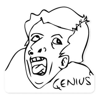 😲 GENIUS Meme, Gênio, Internet, Engraçado, Expressão telegram sticker