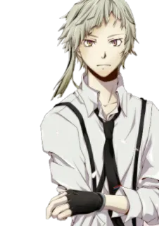 😐 Atsushi Nakajima Bungo Stray Dogs Anime, Mangá, Personagem, Atsushi Nakajima, Bungo Stray Dogs telegram sticker