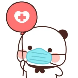 😷 Panda, Salute, Mascherina, Carino, Orso, Dottore telegram sticker