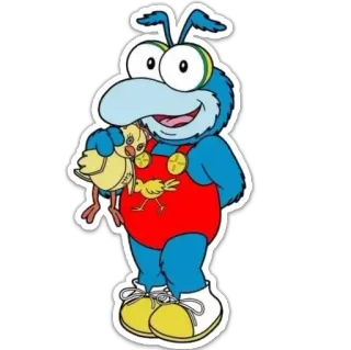 🐥 Gonzo Muppet Babies Muppety, Kreskówka, Gonzo, Muppet Babies, Pacynka, Kreskówki lat 80 telegram sticker